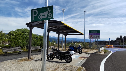 駒ヶ岳SA (中央道西宮線下り)二輪車駐車スペース