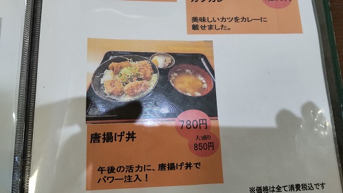 唐揚げ丼 780円