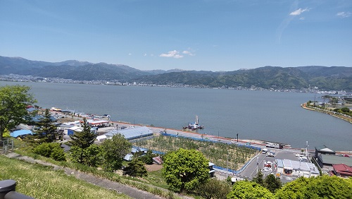 諏訪湖SA (中央道上り)からの眺め