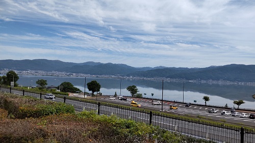 諏訪湖SA (中央道 下り)からの眺め