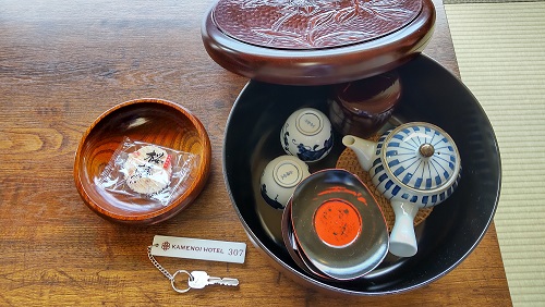 亀の井ホテル 焼津 客室お茶のセット