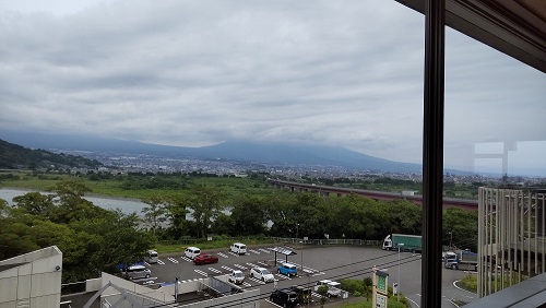 道の駅 富士川楽座4階展望ラウンジからの眺め